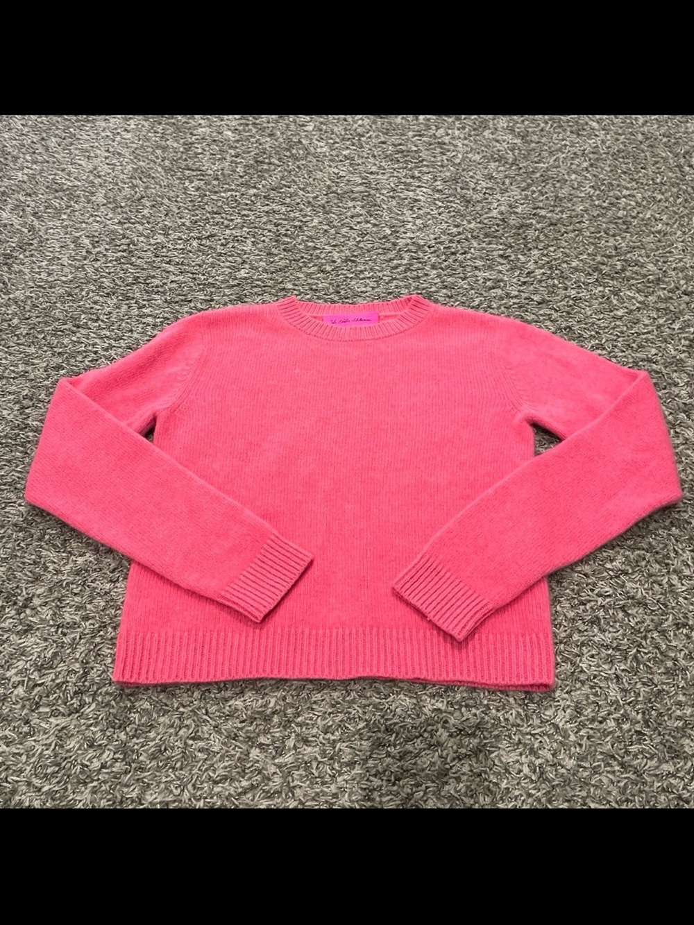 The elder statesman 100% cashmere pink coral crewneck sweater small